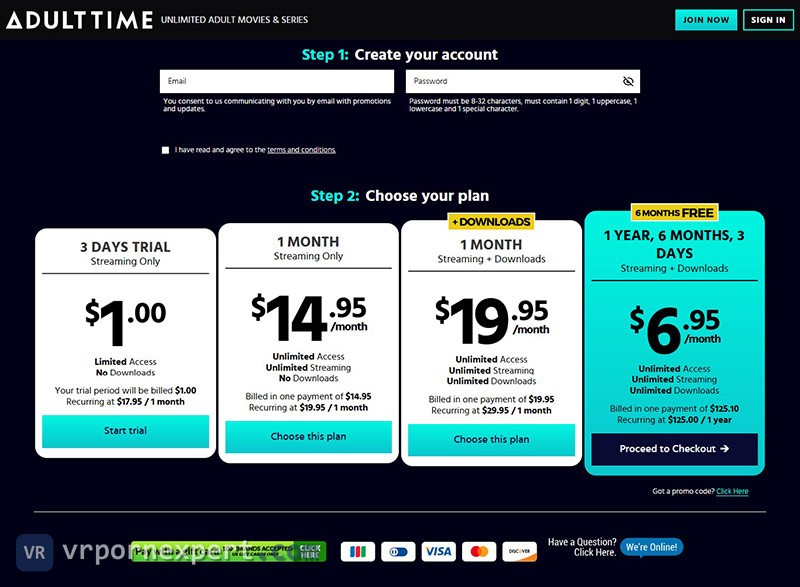 Adult Time VR membership