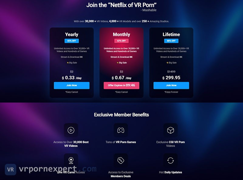 VR Porn membership