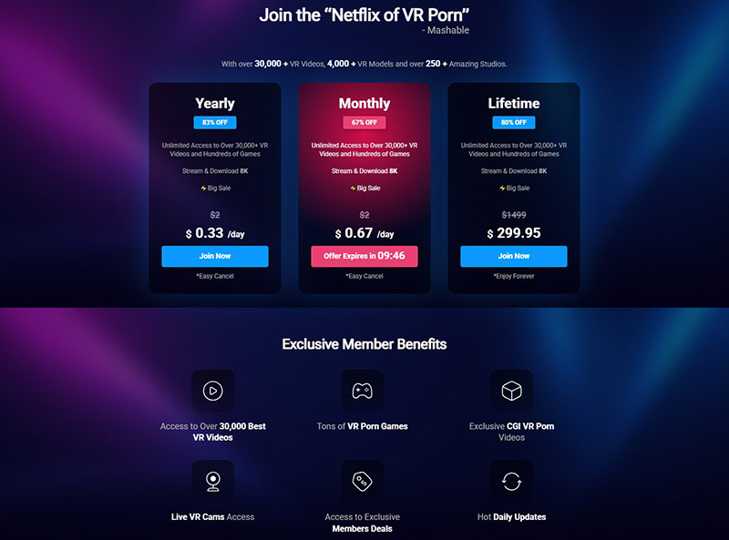 VR Porn membership